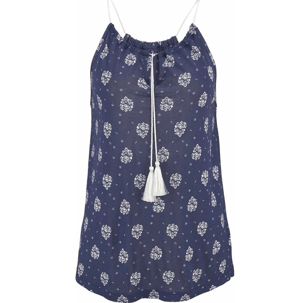 Blue with white accent tank top. Size small!
